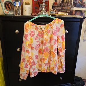 Loft Floral Cotton Blouse